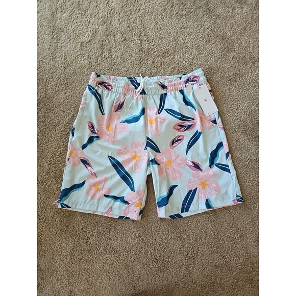 Soverign Code Men's Floral-Print Swim Shorts Drawstring Size XL NEW $64 - Picture 1 of 6
